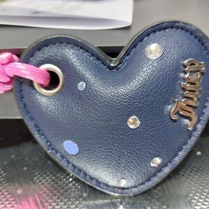 Juicy Couture Mini Heart Shaped Slip On Charm Keychain Accessory